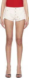Jean Paul Gaultier Button-detailing Mini Shorts In 05-offwhite
