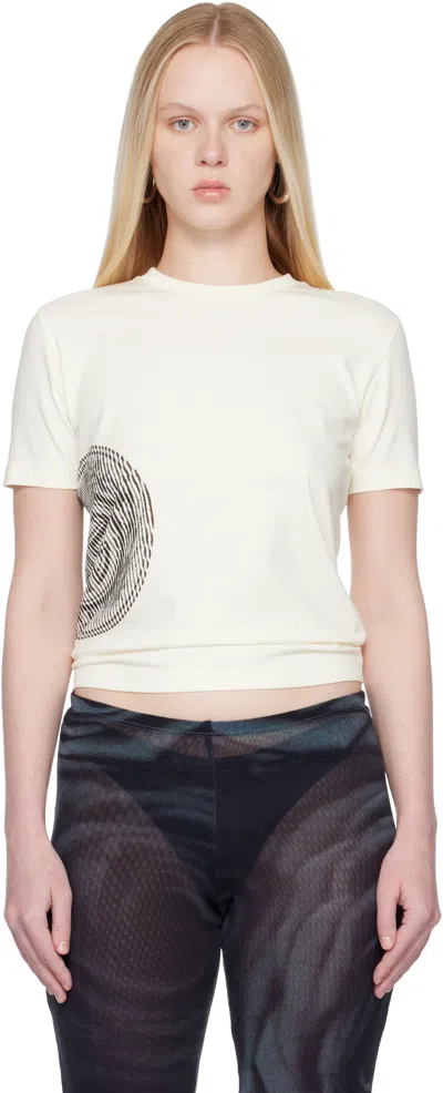 Jean Paul Gaultier Off-white 'the Laurel Stamped' Baby T-shirt