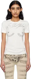 Jean Paul Gaultier Off-white 'the Tattoo Poem' T-shirt In 0500-offwhite/black