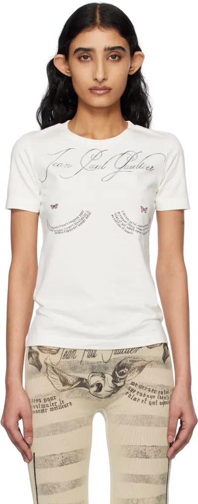 Jean Paul Gaultier Off-white 'the Tattoo Poem' T-shirt