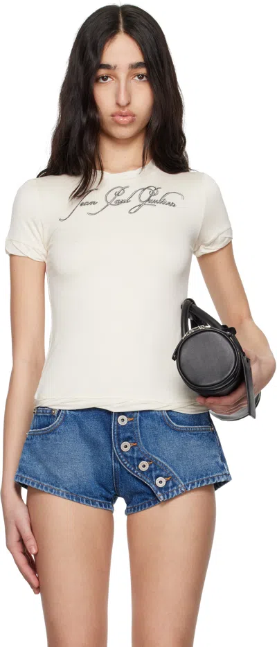 JEAN PAUL GAULTIER OFF-WHITE 'THE TATTOO' T-SHIRT