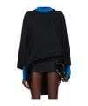 Jean Paul Gaultier Open-necked Black Shirt In Black