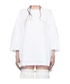 Jean Paul Gaultier Open-necked Black Shirt In White