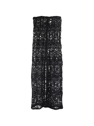 Pre-owned Jean Paul Gaultier Open-knit Skirt In Black