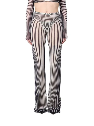 Jean Paul Gaultier Optical Stripe Pants In Multi