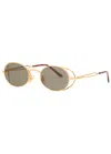 Jean Paul Gaultier Oval-frame Sunglasses In Gold