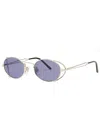 Jean Paul Gaultier Oval-frame Sunglasses In Silver