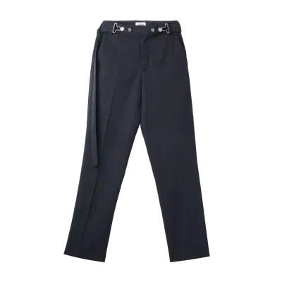 Jean Paul Gaultier Overall Buckle Belted Pants Black