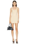 Jean Paul Gaultier Womens Nude Ribbed Sleeveless Cotton-jersey Mini Dress In White