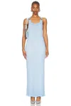 Jean Paul Gaultier Overall Clip Long Dress In Baby Blue