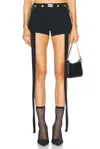 Jean Paul Gaultier Overall Clip Short In Black