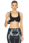 Jean Paul Gaultier Black Cotton Crop Tank Top With Clip For Overalls In Black