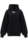 Jean Paul Gaultier Oversized Hoodie With Hood In Black/white (black)