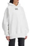 Jean Paul Gaultier Cotton Oversized Hoodie With Lace Label Transfer In White