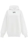 Jean Paul Gaultier Cotton Oversized Hoodie With Lace Label Transfer In White