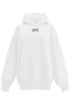 Jean Paul Gaultier Oversized Hoodie With Hood In White/black (white)