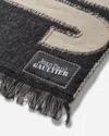 Jean Paul Gaultier Oversized Logo Scarf In Black