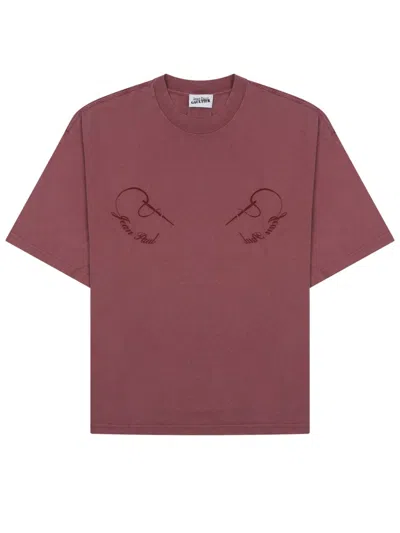 Jean Paul Gaultier Oversized Logo T-shirt In Brown