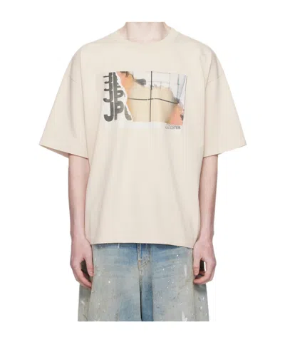 Jean Paul Gaultier Oversized Printed Fire T Shirt In Pink