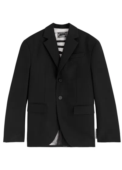 Jean Paul Gaultier Oversized Wool Blazer In Black