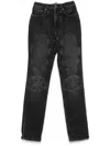 Jean Paul Gaultier Padded Deatils Denim Jeans In Black