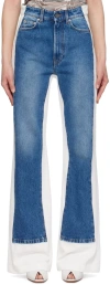 Jean Paul Gaultier Paneled Jeans In Blue