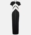 Jean Paul Gaultier Women The Long Black Dress With Chevrons In Black