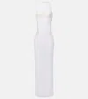 Jean Paul Gaultier Paneled Semi-sheer Tulle Maxi Dress In White