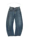 Jean Paul Gaultier Waistband Jacket With Pockets And Collar In Blue