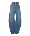 Jean Paul Gaultier Waistband Jacket With Pockets And Collar In Blue