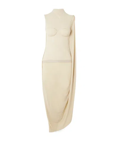 Jean Paul Gaultier Panelled Midi Dress In Neutral