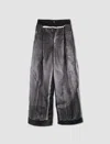Jean Paul Gaultier Deceive Him# 039;eye Pinstripes Print Pants In Black,white