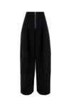 Jean Paul Gaultier Womens Black The Heavy Crepe Bonded Wide-leg High-rise Woven Trousers In Black