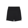 Jean Paul Gaultier Cotton Ribbed Mini Short With Lingerie Garter Clothing In Black