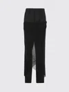 Jean Paul Gaultier Tailored Pant With Mesh Sarong In Black