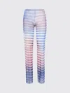 Jean Paul Gaultier Mesh Trouser Printed "air" In Purple