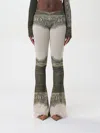 Jean Paul Gaultier White The Cartouche-print Flared Trousers In Multicolor
