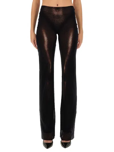 Jean Paul Gaultier Pants With Body Dust Print In Brown