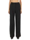 Jean Paul Gaultier Tailored Wool Blend Trousers Featuring Pleats In Black