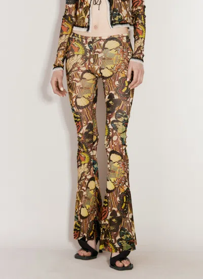 Jean Paul Gaultier Papillon Mesh Pants In Multicolour