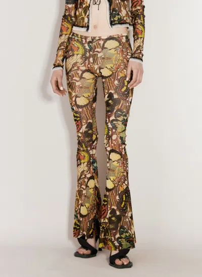 Jean Paul Gaultier Butterfly Trousers Yellow In Multicolour