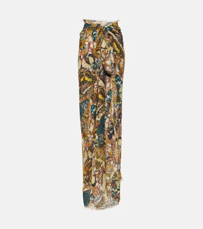 Jean Paul Gaultier Papillon Printed Beach Cover-up In Multicoloured