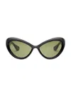Jean Paul Gaultier Parisian Cat-eye Sunglasses Featuring Gold Accents In Black