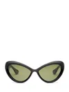 Jean Paul Gaultier Parisian Cat Sunglasses Woman Black In Black