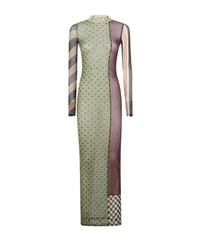 Jean Paul Gaultier Patchwork Printed Maxi Dress In Multi