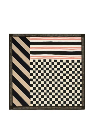 Jean Paul Gaultier Patchwork Silk Scarf In Multi