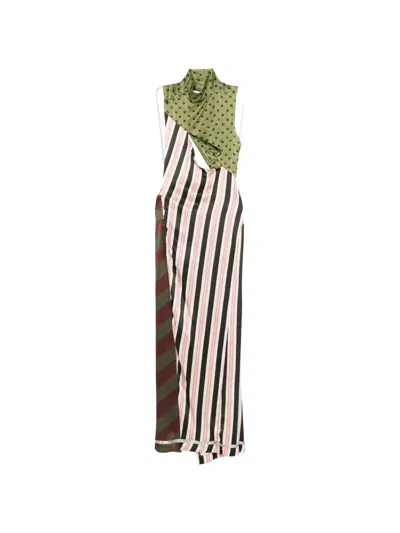 Jean Paul Gaultier Patchwork Sleeveless Maxi Dress In Multi
