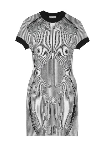 JEAN PAUL GAULTIER JEAN PAUL GAULTIER PATTERNED-INTARSIA KNITTED MINI DRESS