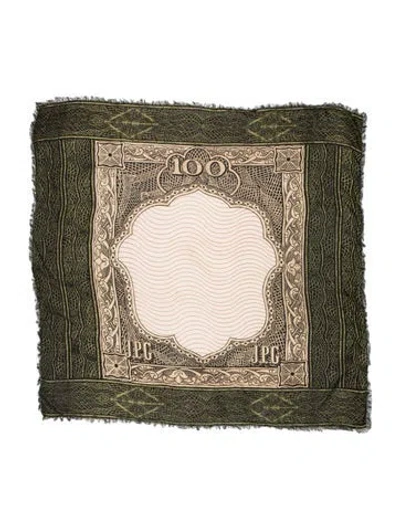 Pre-owned Jean Paul Gaultier Patterned Scarf In Green