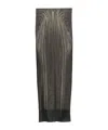 Jean Paul Gaultier Mesh Spiral Printed Long Skirt In Black